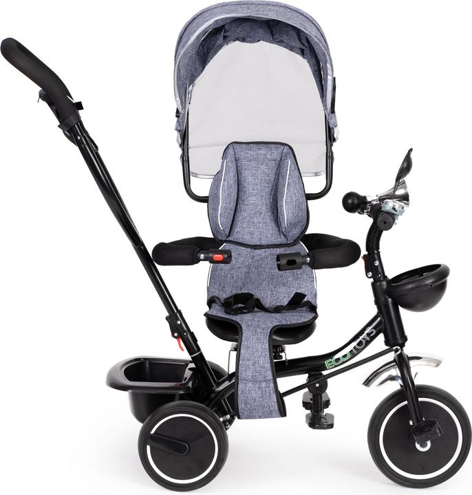 Actual product image EcoToys Dreirad mit Schüttler und Führungsstange grau