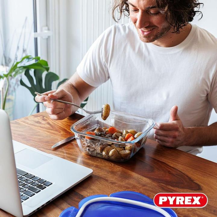 Actual product image Pyrex - Cook & Go Schaal Set van 7 Stuks - Borosilicaatglas - Transparant / Blauw