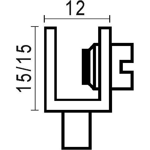 Thumbnail - Werkstarck, Möbelausstattung, Glastablar-Klemmträger (1 Stk.)