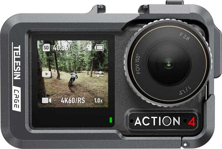 Actual product image Telesin Metal Rabbit Cage Frame for DJI ACTION 3/4