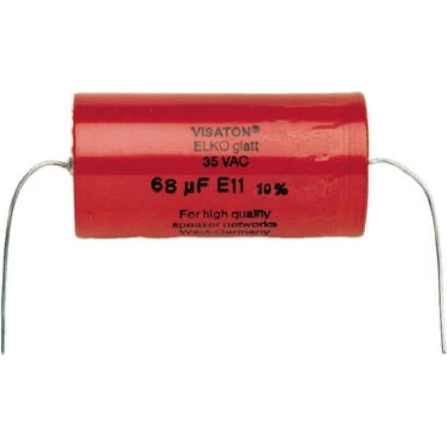 Visaton Tonfrequenz-Elko rauh 100 aeF, Lautsprecher Bauteile, Rot