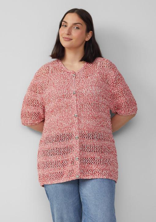 Actual product image S.Oliver Strickjacke Ajour-Strickjacke mit Glitzereffekt (54)
