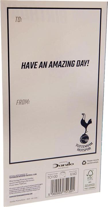Actual product image Tottenham Hotspur FC Spurs Birthday Card (1 pcs.)