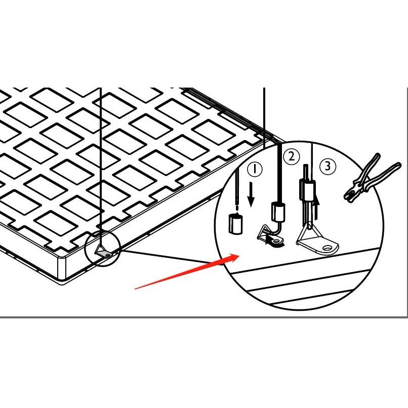 Synergy 21, Accessori per illuminazione, LED light backlite panel 620*620 SeilabhÃ¤ngung fÃ¼r V4 PRO