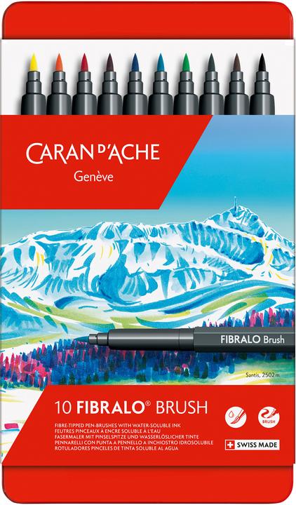 Produktbild Caran d'Ache Fibralo Brush Metallschachtel (Mehrfarbig, 10 x)