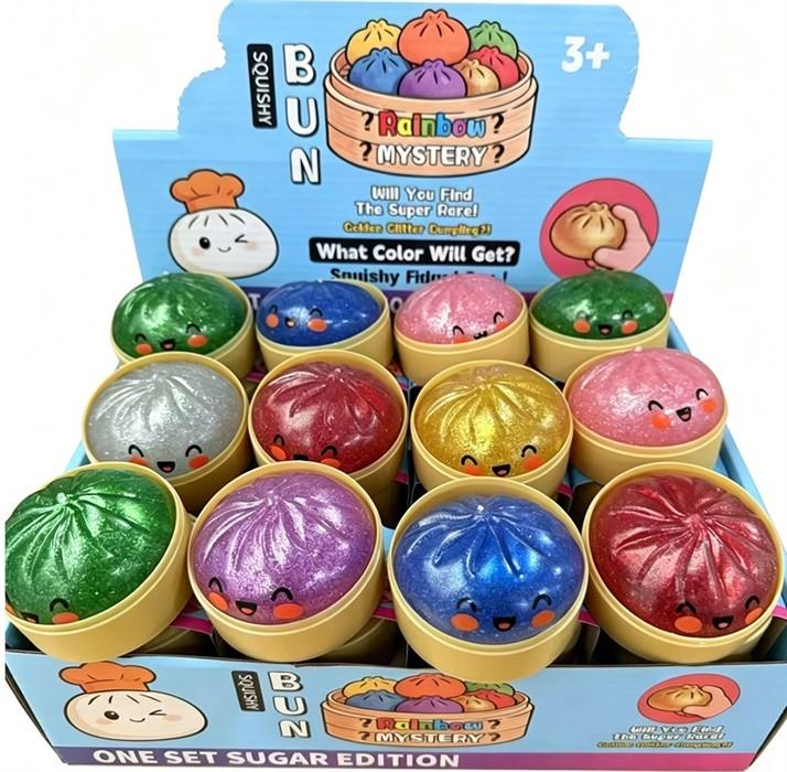 Squishy Dumpling Glitter 5 cm 1 Stück assortiert