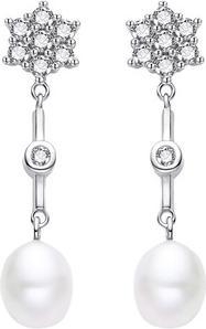 Immagine prodotto Agato Orecchini pendenti in argento con zirconi e perle Agt-E143pw-P