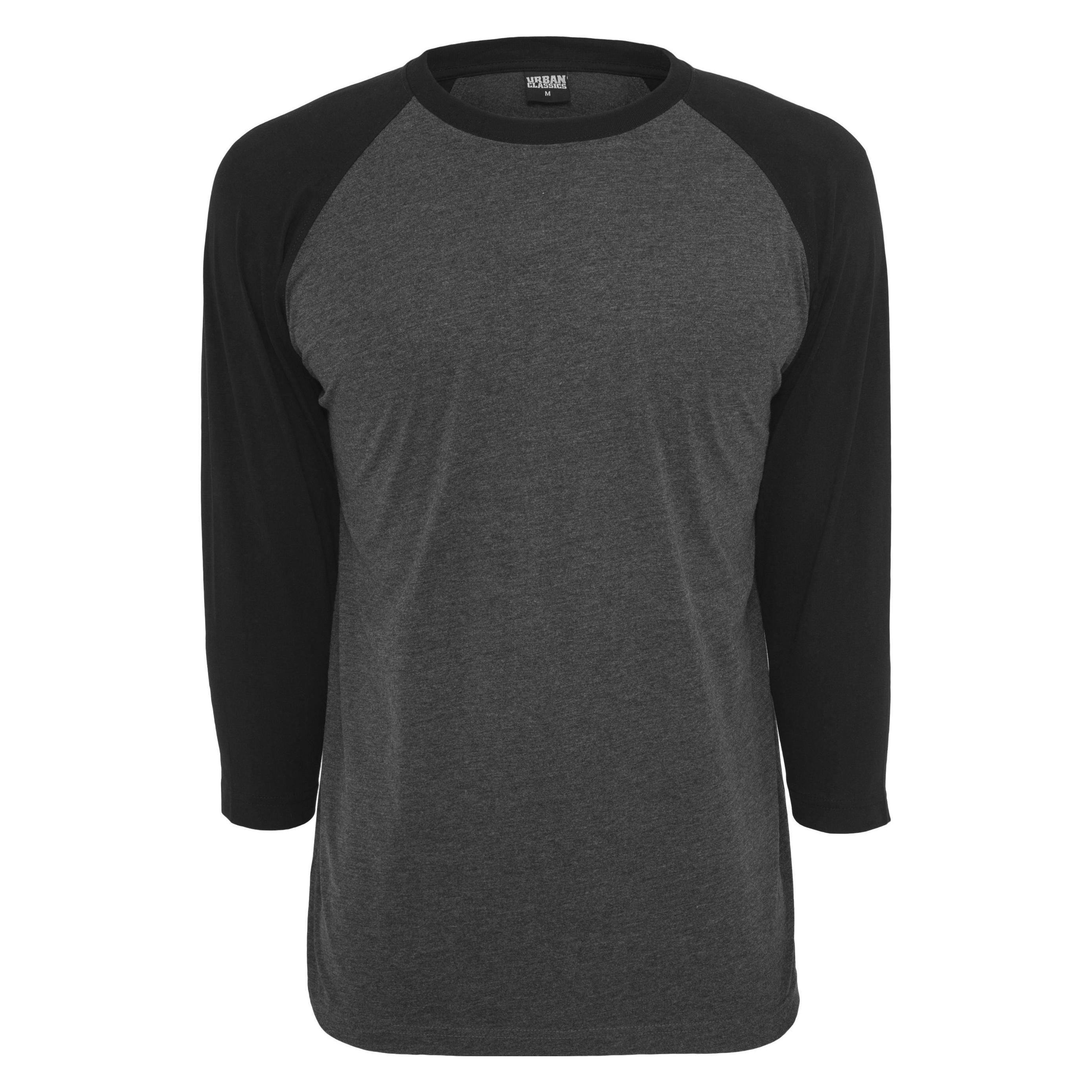 Urban Classics, Herren, Shirts, Contrast 3/4 Sleeve Raglan Tee, Grau, (S)