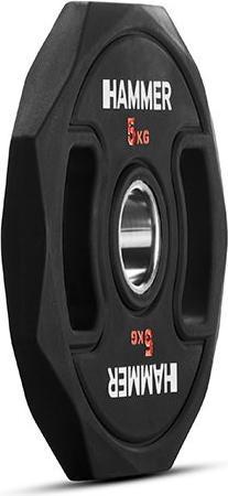 Actual product image Hammer Fitness Octagon Hantelscheibe 50 mm 5 kg (1 x 5 kg)
