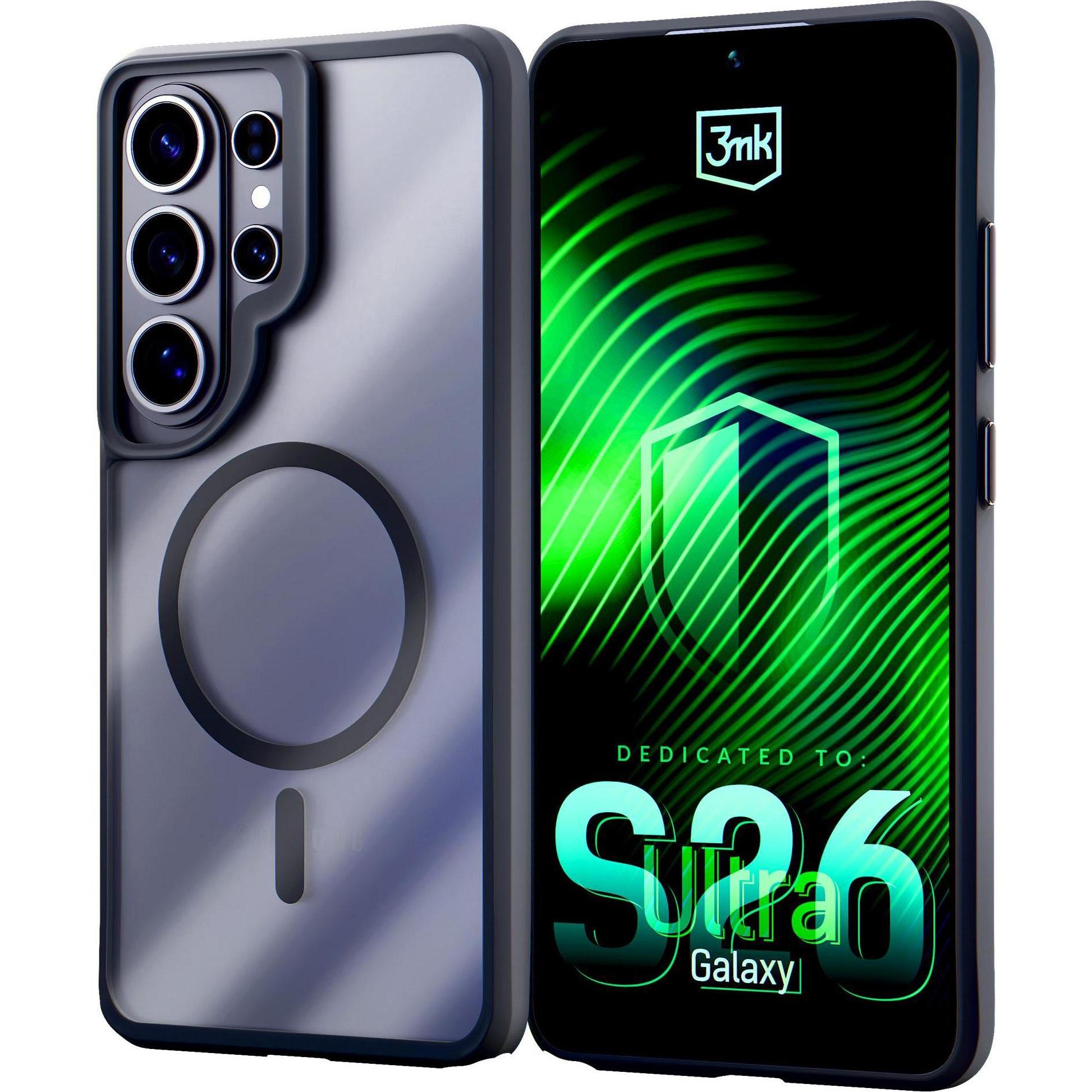 3Mk Trasparente/Nero Ochranný Kryt Satin Armor Magcase Pro Samsung Galaxy S26 Ultra (Samsung Galaxy S26 Ultra), Cover Smartphone,