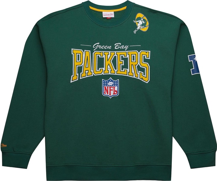Actual product image Mitchell & Ness BACKPRINT Pullover Green Bay Packers - S (S)