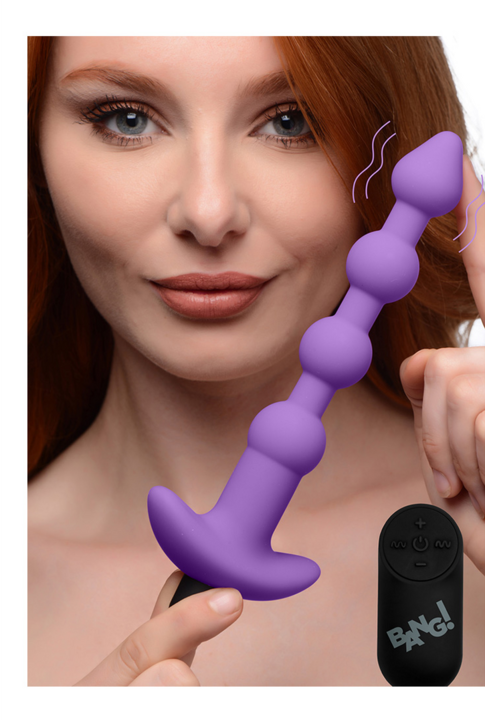 Image du produit XR Brands Perles anales vibrantes en silicone & télécommande