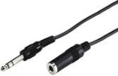 Actual product image Goobay Audio extension cable 6.35mm jack - 6.35mm socket (5 m, 6.3mm jack)