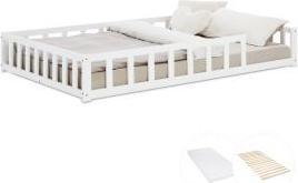 Image du produit Homestyle4u Kinderbett mit Matratze & Lattenrost Rausfallschutz (120 x 200 cm)
