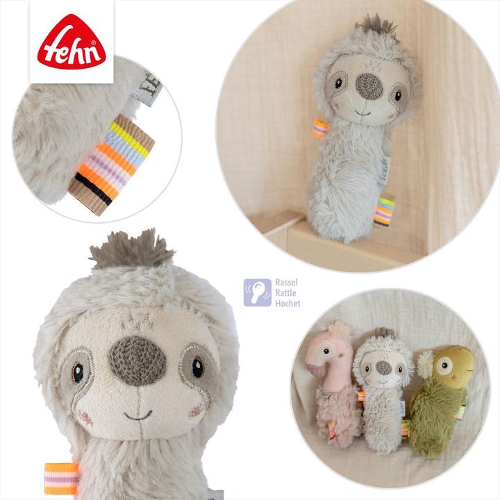 Actual product image Fehn Stabgreifling Faultier, Material: Polyester, Plüsch, Alter