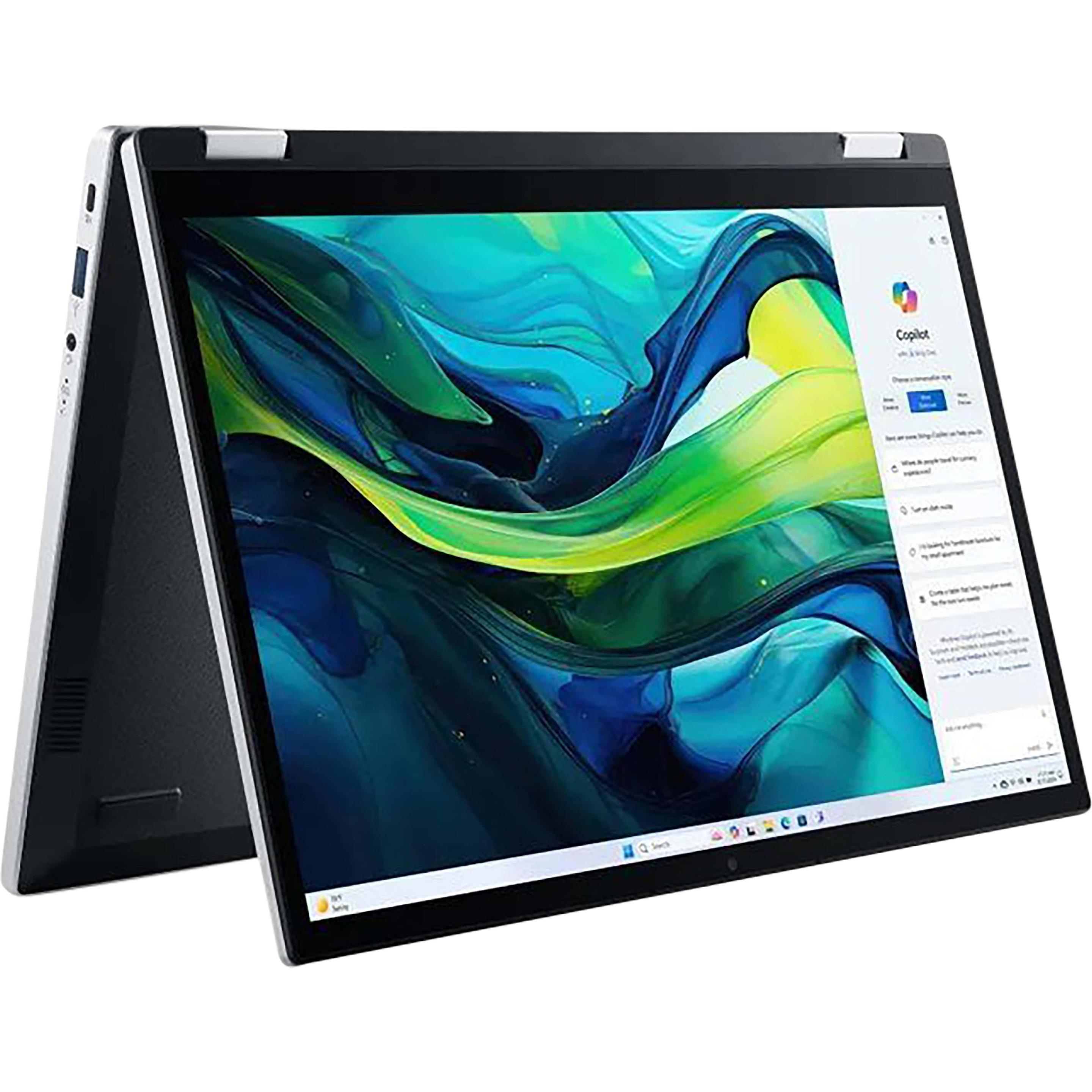 Acer Aspire Go Spin 14 (14", 512 GB, 8 GB, DE, Intel Core 3 N355), Notebook, Silber