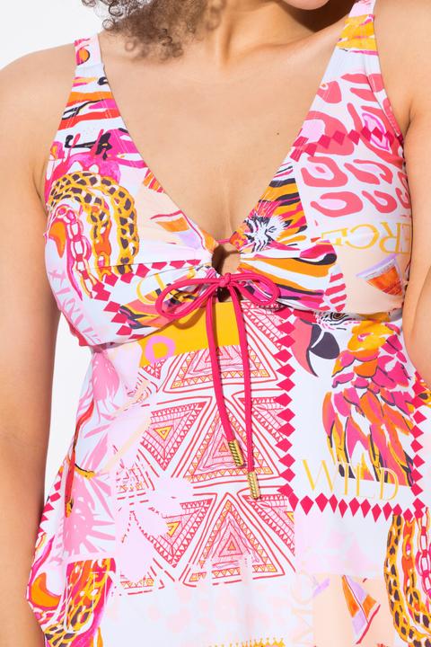 Produktbild Ulla Popken Tankini, Papageien, Softcups, Träger verstellbar (48 B)