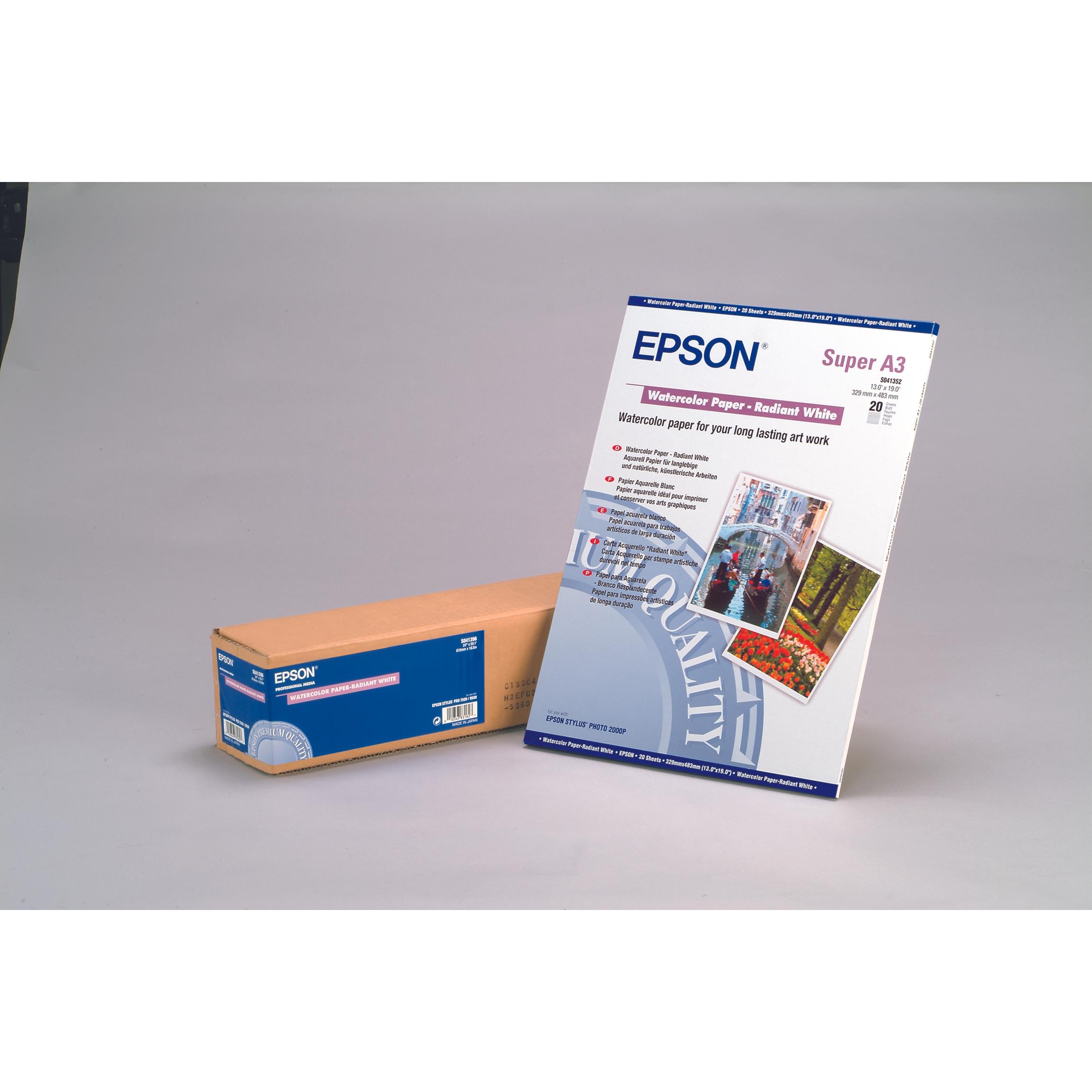 Thumbnail - Epson, Plotterpapier, S041396 Papier inkjet 190g/m2 610mm x 18m 1 Rolle 1er-Pack (190 g/m², 1800 cm, 61 cm)