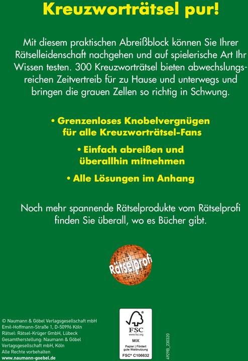 Produktbild Der dicke Kreuzworträtsel-Block Band 31 (Deutsch, 2023)