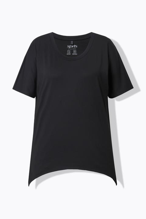 Actual product image Ulla Popken Quick Drying Pointed Hem Stretch Fit Tee (60)