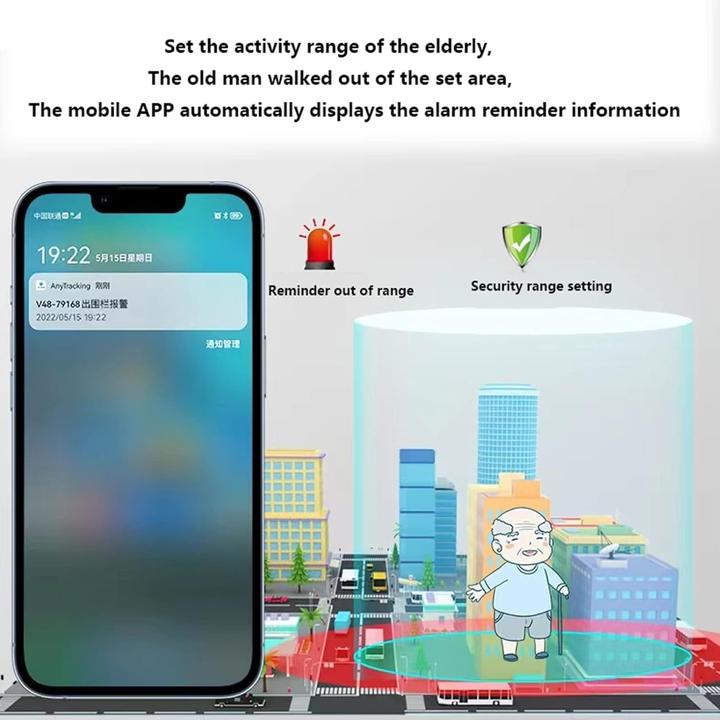 Actual product image Quyueda Senior SOS GPS Tracker with Voice Calls, Activity Monitoring, and Safety Alerts