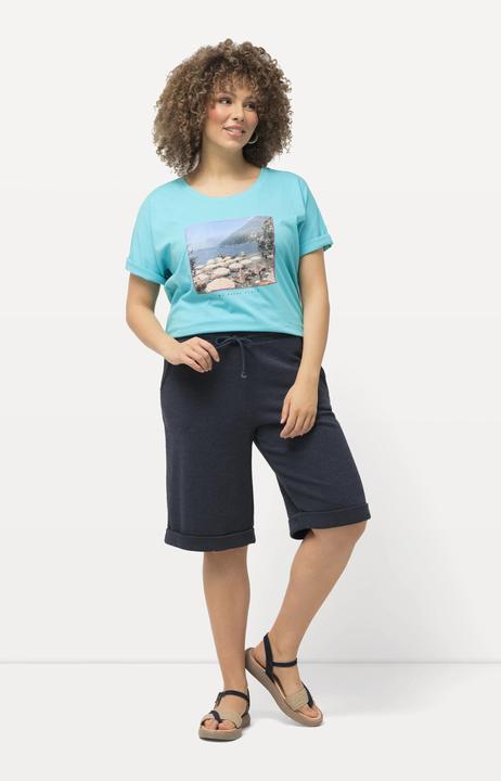 Image du produit Ulla Popken Short Mary en molleton, taille élastique, jambe droite et large (62, 64)