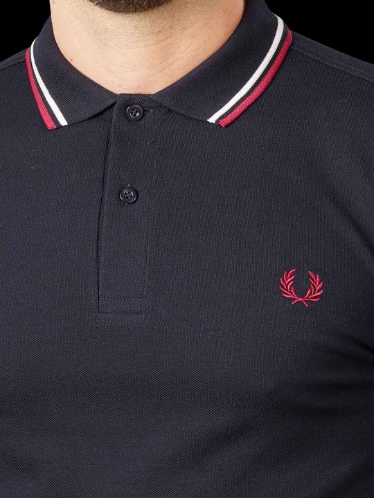 Produktbild Fred Perry Twin Tipped Polo Shirt Short Sleeve Navy (S)