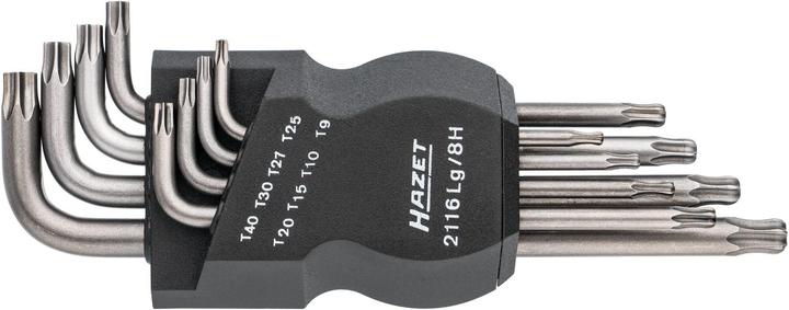 Produktbild HAZET Winkelschraubendreher Satz 2116LG/8H ∙ Innen TORX Profil ∙ T9 ∙ T10 ∙ T15 ∙ T20 ∙ T25 ∙ T27 … (T-profil)