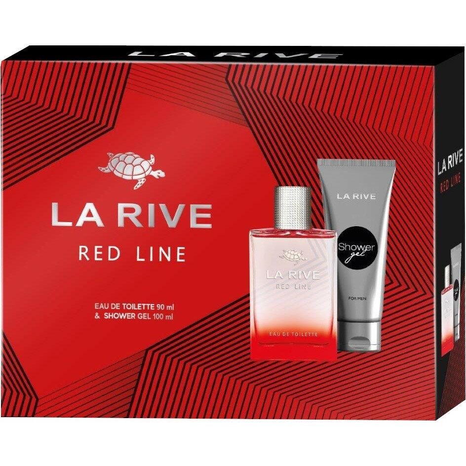 La Rive, Beauty Geschenkset, SET Red Line For Men EDT spray 90ml + SHOWER GEL 100ml (Manicure set)