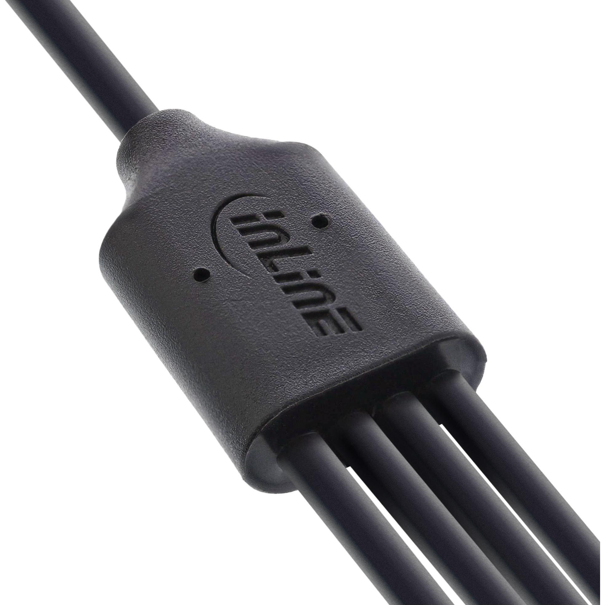 Thumbnail - InLine USB 4in1 Y-Ladekabel, 1x USB-A Stecker an 4x USB-C Stecker, schwarz, 2m (2 m, USB 2.0), USB Kabel