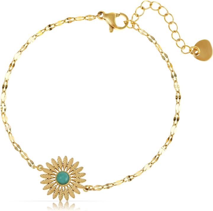 Immagine prodotto Made by Nami Sonnenblumen Armkette (16 cm, Acciaio inossidabile chirurgico)