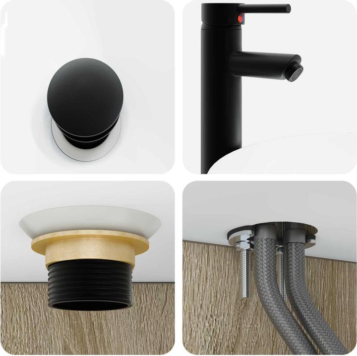 Actual product image vidaXL Wandmontiertes Waschbecken (405 mm, 410 mm)