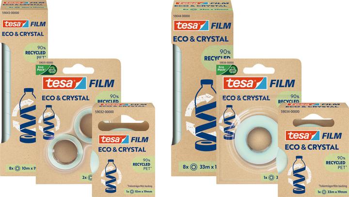Actual product image tesa tesafilm® ECO & CRYSTAL adhesive tape 10m:19mm (19 mm)