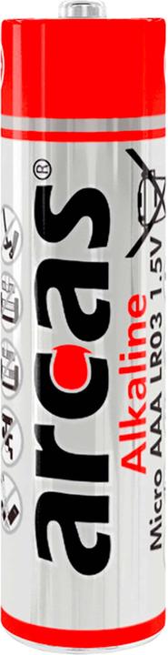 Actual product image Arcas Alkaline 1.5V LR03/AAA, 8(4+4) pack (8 pcs., AAA)
