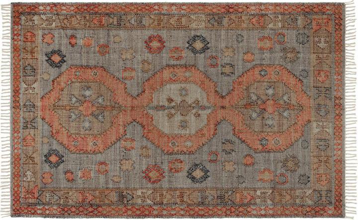 Produktbild Loberon Teppich Exeter orange/blau (200 x 200 cm)