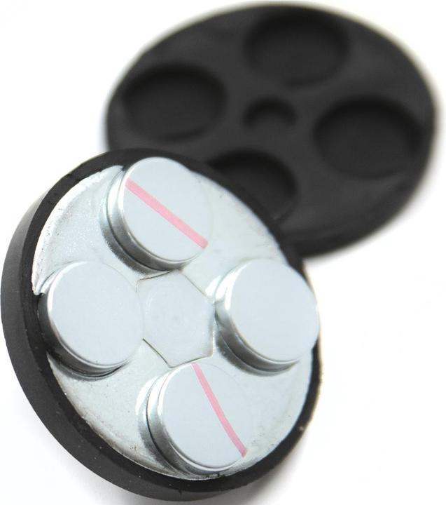 Actual product image Supermagnete Magnet system round rubber-coated with threaded stud (1x)