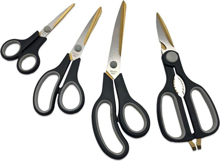 Actual product image Genius Ideas 4x scissors with titanium coating (24 cm)
