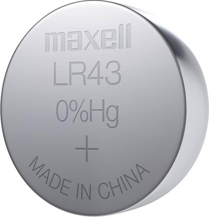 Produktbild Maxell LR43 Blister (10 Stk., LR43, 70 mAh)