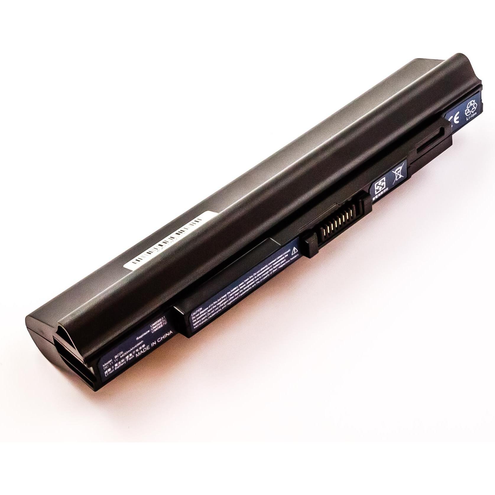 AGI Akku kompatibel mit Acer Aspire One 531/751/ZG8/ZA3/751H (4400 mAh), Notebook Akku, Schwarz