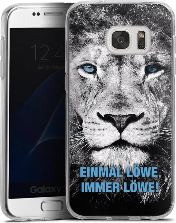 Actual product image DeinDesign Silikon Hülle für Samsung Galaxy S7 Handyhülle Case Smartphone Schutzhülle Löwe Offizielles (Samsung Galaxy S7)