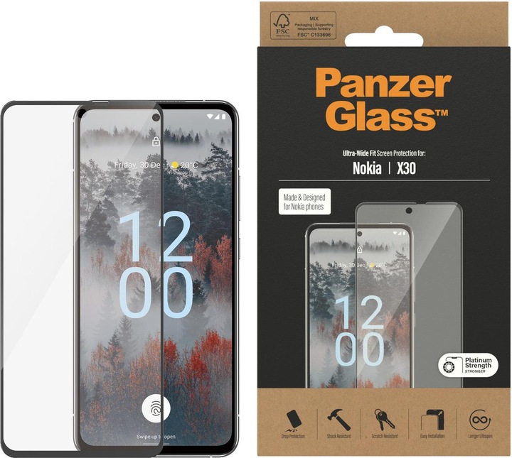 Produktbild PanzerGlass Displayschutz Ultra Wide Fit Nokia X30 (1 Stück, Nokia X30 5G)