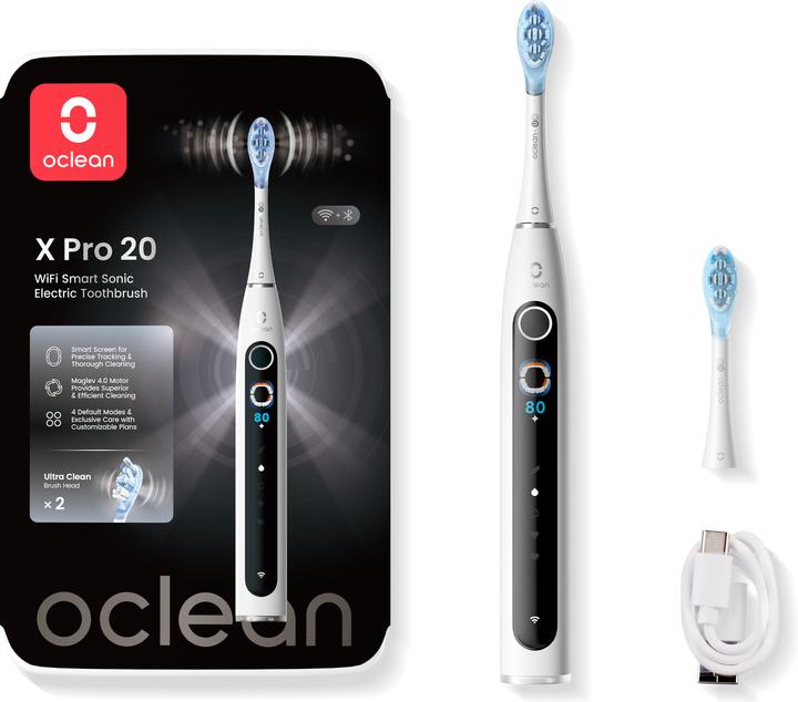 Produktbild Clean Oclean X Pro 20 elektrische Zahnbürste, weiss (Schallzahnbürste)