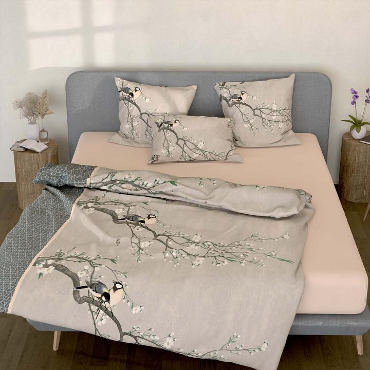 Immagine prodotto Lotus Bettwaren Bettwäsche Bambus Birds spring (Copripiumino, 160 x 210 cm)
