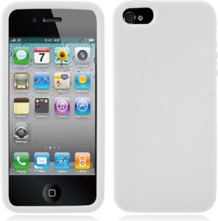 Actual product image König Design Protective cover silicone cover for mobile iPhone 5 & 5s white (Apple iPhone 5)