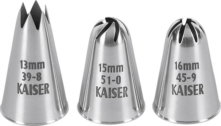 Kaiser Profi-Tüllensortiment 3-teilig Pâtisserie (Spritztüllen, 381.88 ml)