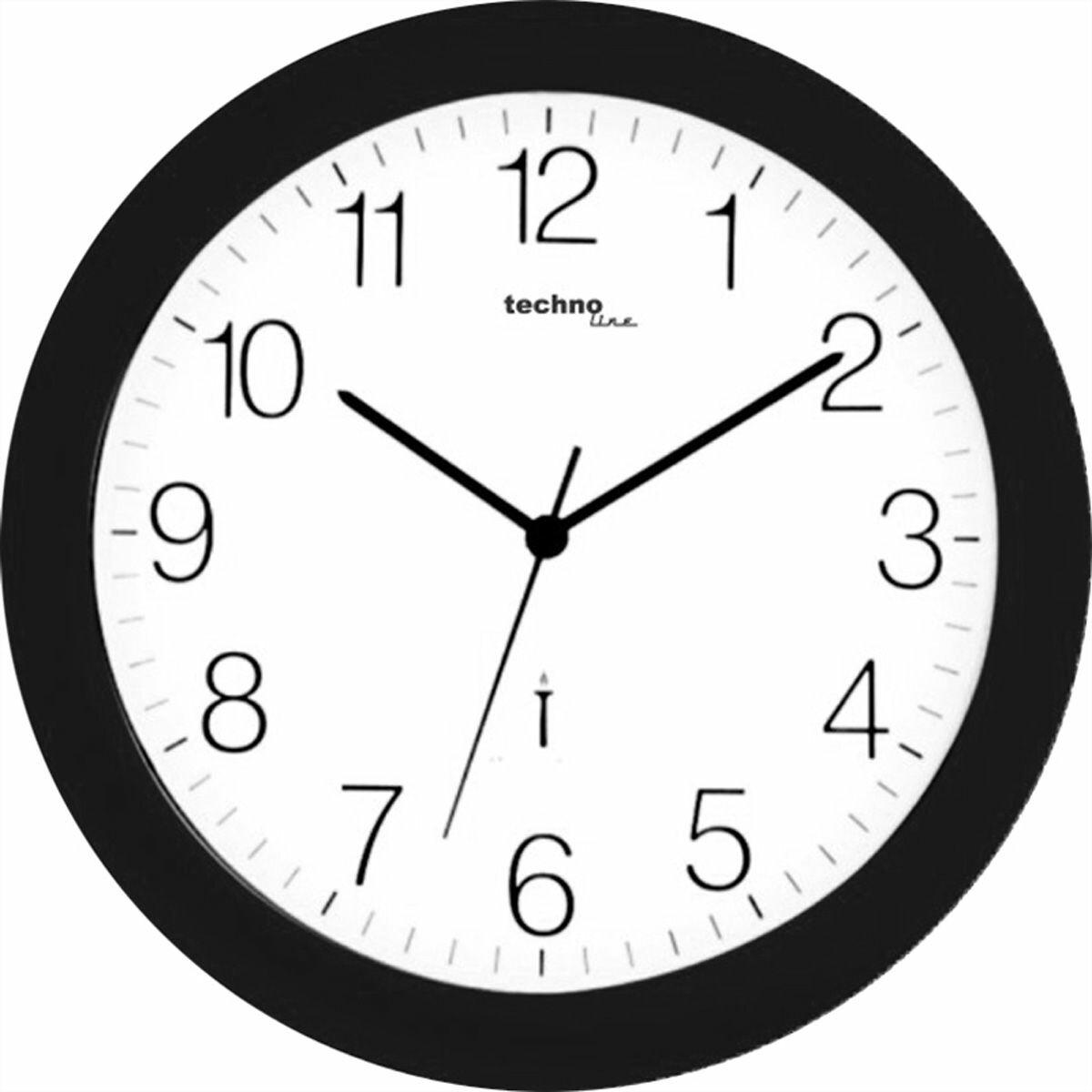 Technoline, Wanduhr, Funkwanduhr WT8000 schwarz (30 cm)
