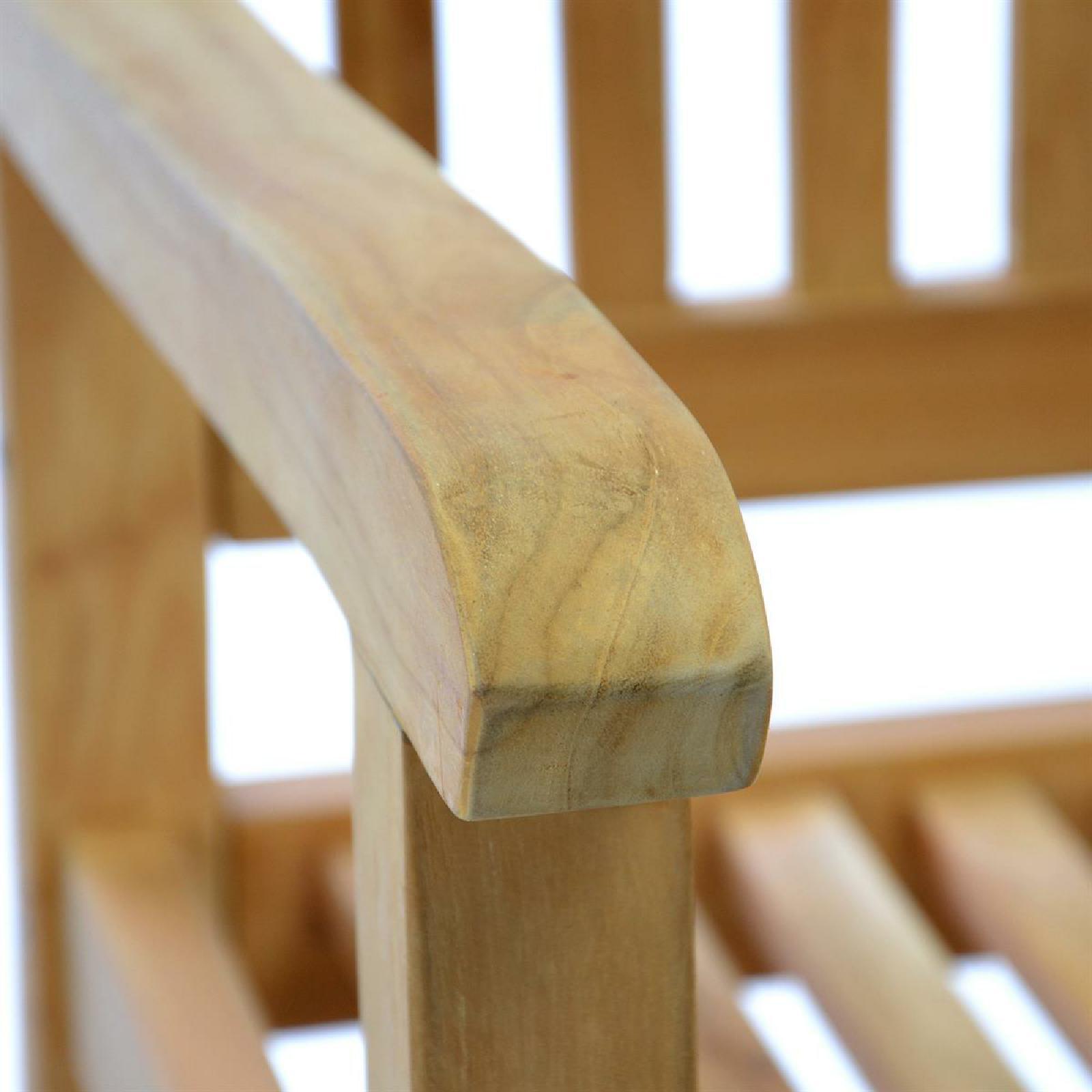 Thumbnail - VCM, Gartenbank, 3-Sitzer Gartenbank Parkbank hochwertig massiv Teak Holz natur 180cm