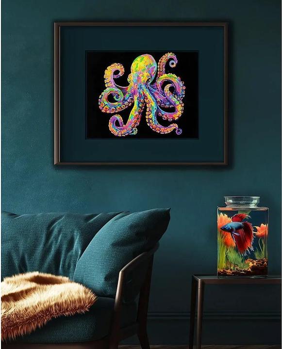 Actual product image Diamond Dotz Diamond Painting Neon Oktopus