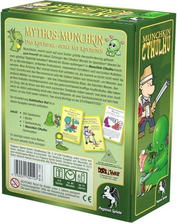 Produktbild Pegasus Munchkin Cthulhu 1+2 (Deutsch, 3 - 6 Spieler)