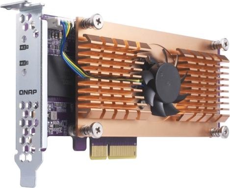 Actual product image QNAP M.2 PCIe NVM SSD expansion card